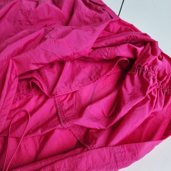 Rare NO COMMENT Women's Hot Pink SKIRT Rutched Sides Midi Skirt Sports Sz L - Picture 10 of 12